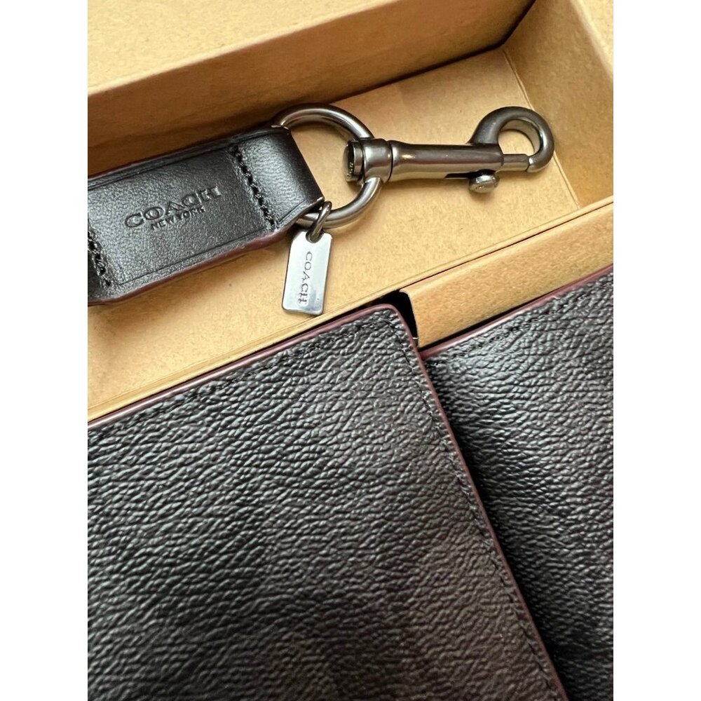 Coach Mens Wallet Set 3 In 1 Boxed Gift Set In Signature Canvas - Picture 5 of 9